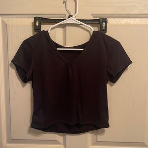 Olivia Rae black cropped tee